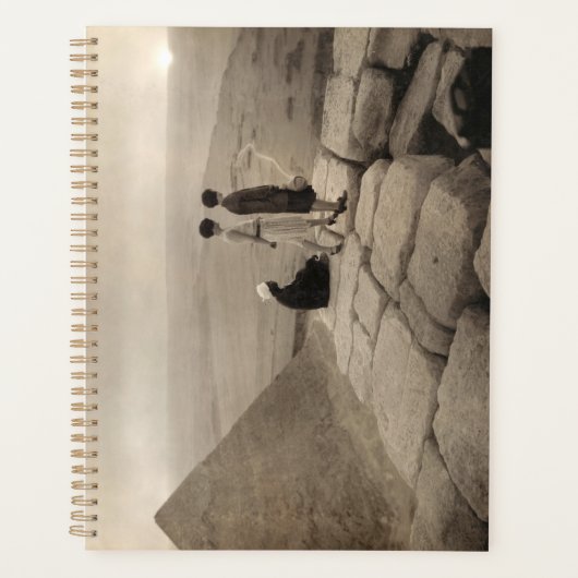 フラッパー女の子サンライズクフーピラミッド、エジプト1920 プランナー手帳 (正面)