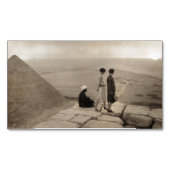 フラッパー女の子サンライズクフーピラミッド、エジプト1920 マグネット名刺 (正面)