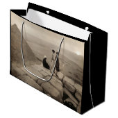 フラッパー女の子サンライズクフーピラミッド、エジプト1920 ラージペーパーバッグ (正面アングル)