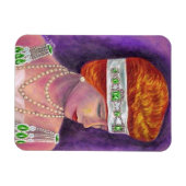 フラッパー女の子パールエメラルズヘッドバンド1920s宝石 マグネット (横)