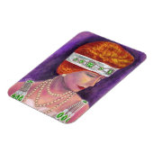 フラッパー女の子パールエメラルズヘッドバンド1920s宝石 マグネット (左側)