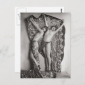 フラッパー女の子フランスののヴィンテージ写真はがき ポストカード (正面/裏面)