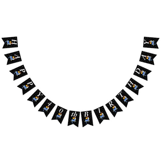 フラッパー赤毛オンシェルフホワイトスターズ誕生日 バンティングフラッグ (全)