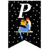 フラッパー赤毛オンシェルフホワイトスターズ誕生日 バンティングフラッグ (第3の旗)