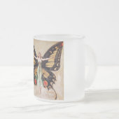 フラッパー・ガールの蝶への変身 1922 フロストグラスマグカップ (正面右)