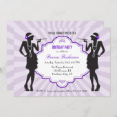 フラッパー バースデー パーティー 招待状 (正面/裏面)