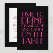 フラッパー・ファン - 21歳の誕生日招待状 招待状 (正面/裏面)