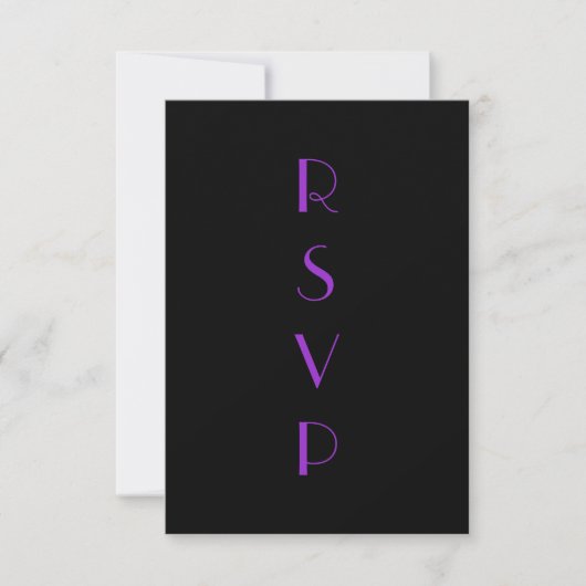 フラッパーRSVP （紫） 出欠カード (正面)