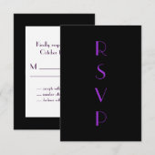フラッパーRSVP （紫） 出欠カード (正面/裏面)