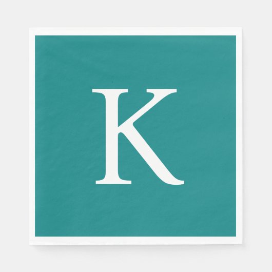 フラッモダントグラフィックデイジーティール(緑がかった色) スタンダードランチョンナプキン (正面)