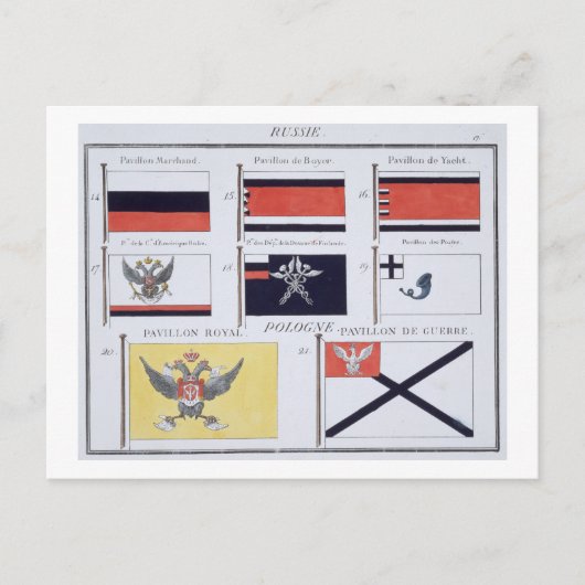 フラッロシアのグ,フラグフランスのの集から, c.1819 ポストカード (正面)