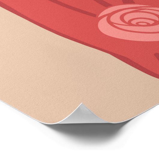 フラッ図解入りの、写真付きのパーガール ポスター (角)