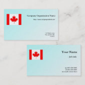 フラッ国際的グビジネス、淡い青の背景 名刺 (正面/裏面)