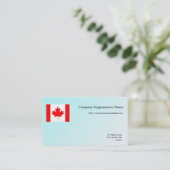 フラッ国際的グビジネス、淡い青の背景 名刺 (スタンド正面)