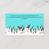 🦋🌿フラッ感謝していタ:チーム感謝の芝生気に 名刺 (裏面)