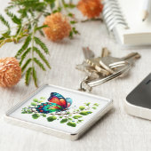 "フラッ王室のター：赤と青の蝶キーチェーン" キーホルダー (側面)