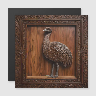 フラッ疑問に思トレス: Australian Emu Woodプリント,