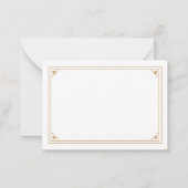 フラッ縁どトクラシックノートカード ノートカード (裏面)