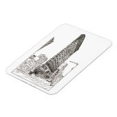 フラティロン建物ニューヨークシティイラストレーション マグネット (左側)