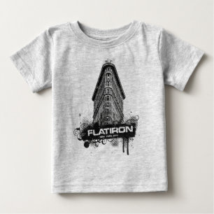 フラティロン建物ニューヨークシティティー ベビーTシャツ