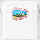 フラティロン登山カラビナー 長方形シール (バッグ)