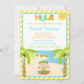 フラトロピカルボーイベビーシャワー 招待状 (正面)