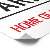 フラトンパークスタジアム通り標識 ポスター (角)