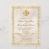 フラドリスのテーマのウェディング 招待状 (正面/裏面)