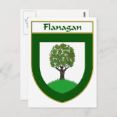フラナガンコート・オブ・アームズ/家紋 ポストカード (正面/裏面)