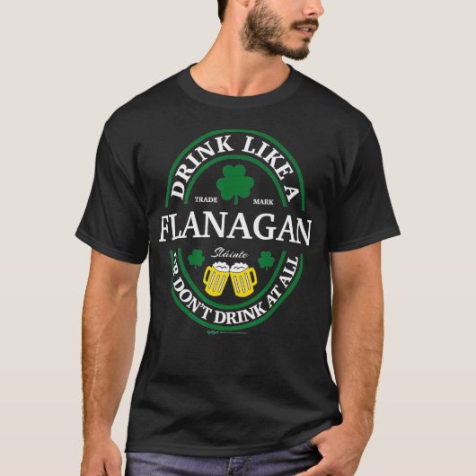 フラナガン・シャムロック・St patricks day Tシャツ (正面)