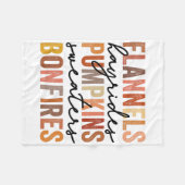 フラネルスハイライドパンプキンズヴィンテージスウェータボンファー フリースブランケット (正面(横))