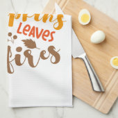 フラネルヘイ乗りカボチャのサイダー離れズ焚き火 キッチンタオル (四つ折り)