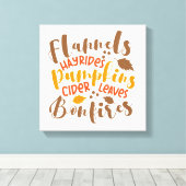 フラネルヘイ乗りカボチャのサイダー離れズ焚き火 キャンバスプリント (インサイチュ (ウッドフロア))