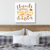 フラネルヘイ乗りカボチャのサイダー離れズ焚き火 キャンバスプリント (インサイチュ (寝室))