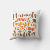 フラネルヘイ乗りカボチャのサイダー離れズ焚き火 クッション (裏面)