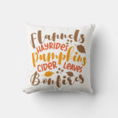 フラネルヘイ乗りカボチャのサイダー離れズ焚き火 クッション (正面)