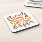 フラネルヘイ乗りカボチャのサイダー離れズ焚き火 コースター (左側)