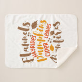 フラネルヘイ乗りカボチャのサイダー離れズ焚き火 シェルパブランケット (正面(横))