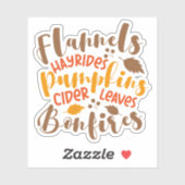 フラネルヘイ乗りカボチャのサイダー離れズ焚き火 シール (シート)