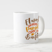 フラネルヘイ乗りカボチャのサイダー離れズ焚き火 ジャンボコーヒーマグカップ (正面右)