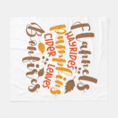 フラネルヘイ乗りカボチャのサイダー離れズ焚き火 フリースブランケット (正面(横))