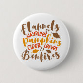 フラネルヘイ乗りカボチャのサイダー離れズ焚き火 缶バッジ (正面)