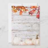 フラネル | フィズ | 素朴ブライダルシャワー 招待状 (裏面)