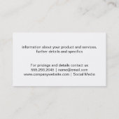 フラネル |紫と黄 名刺 (裏面)