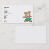 フラハワイアンバケーションかわいいテディベアデザイン 名刺 (正面/裏面)