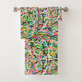 フラバスケ混色パターン数々のデザイン バスタオルセット