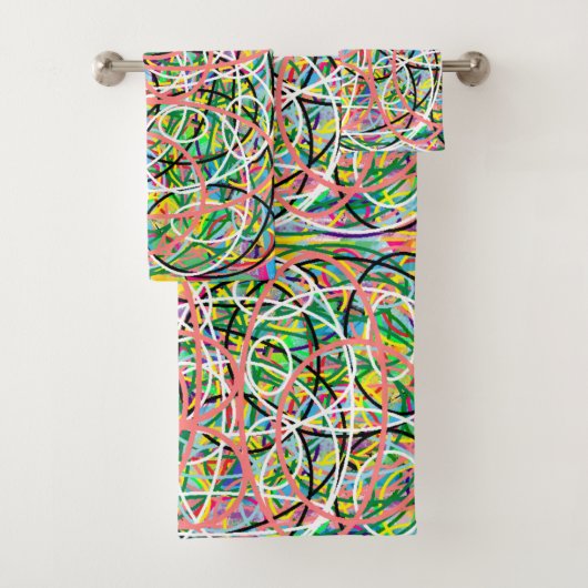 フラバスケ混色パターン数々のデザイン バスタオルセット (インサイチュ)