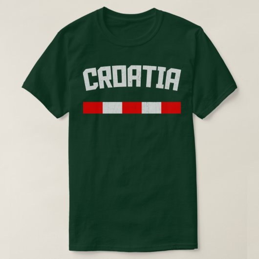 フラバツカクロアチアヴィンテージスタイルデザイン Tシャツ (デザイン正面)