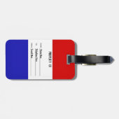 フラパーソナライズされたンスの荷札の国旗 ラゲッジタグ (裏面横)