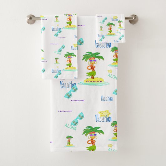 フラパーム(バケーションパターン)タオルセット バスタオルセット (インサイチュ)